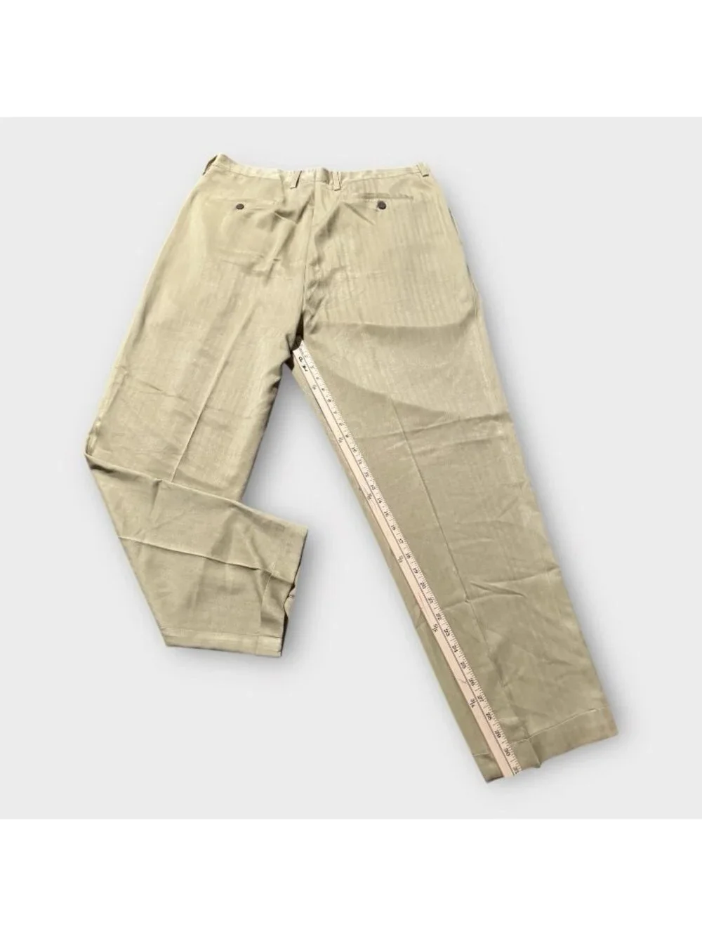 Tommy Bahama Relax Pants Mens 40x31 100% Silk Heritage Beige Preppy Minimalist